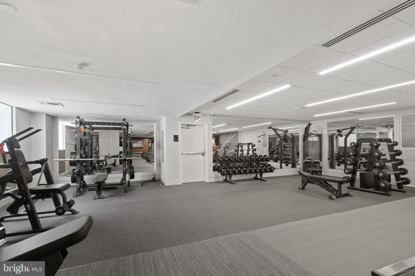 Fitness Equipment, Gym, Interior, Recessed Lighting