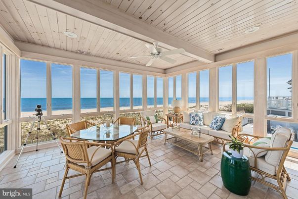 Dining room, Interior, Living room, Recessed Lighting, Sun Room, Water, Wooden Ceilings