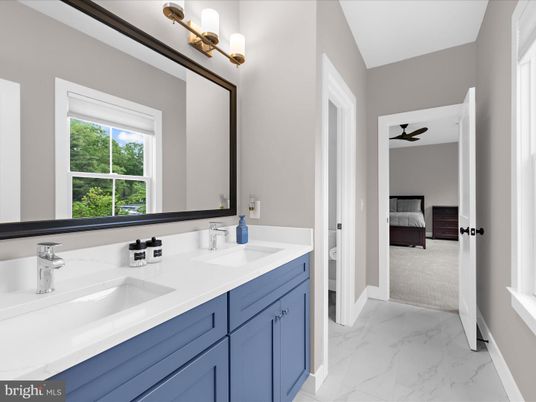 Bathroom, Bedroom, Dual Sink Vanities, Interior, Marble