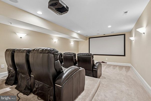Home Theatre Room, Interior, Projection Screen, Recessed Lighting, Theatre Room