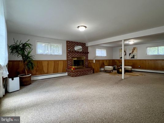 Empty room, Fireplace, Interior