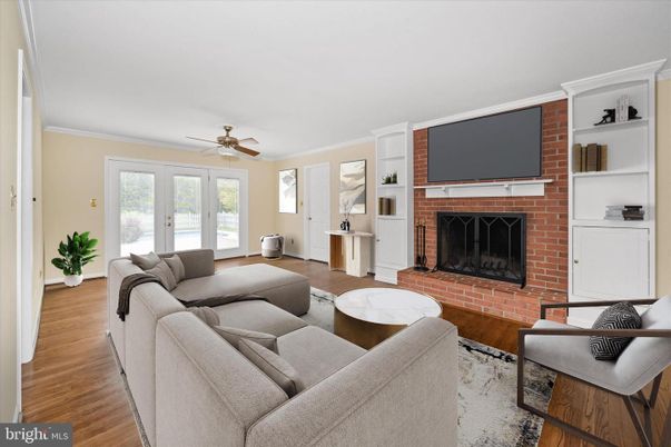 Fireplace, Interior, Living room, Stone Walls, Wood Texture Flooring