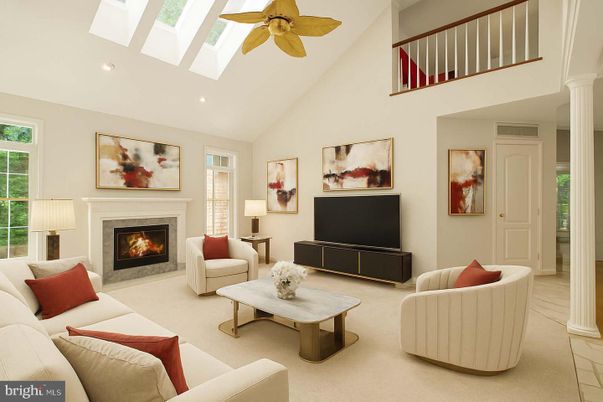 Fireplace, Interior, Living room, Recessed Lighting