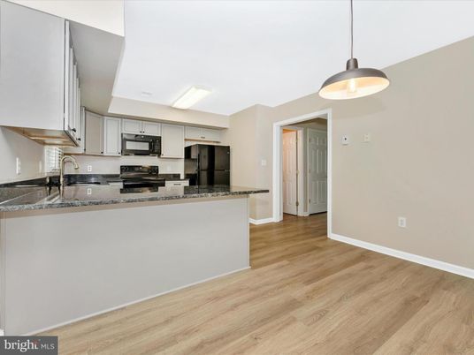 Interior, Kitchen, Pendant Lights, Stainless Steel Appliances, Wood Texture Flooring