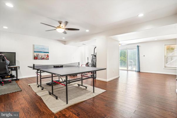 Game Room, Interior, Recessed Lighting, Wood Texture Flooring