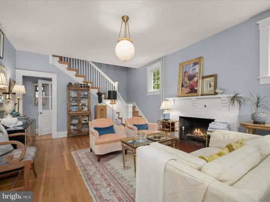 Fireplace, Interior, Living room, Pendant Lights, Wood Texture Flooring