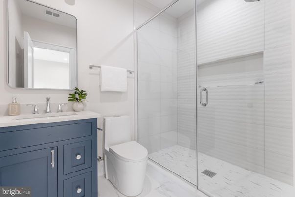 Bathroom, Glass Shower, Interior, Marble