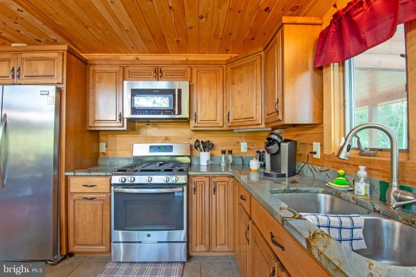 Interior, Kitchen, Stainless Steel Appliances, Wooden Ceilings