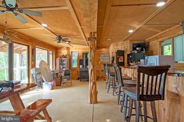 Fireplace, Interior, Recessed Lighting, Wooden Ceilings, Wooden Walls