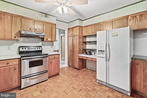 Interior, Kitchen, Wood Texture Flooring