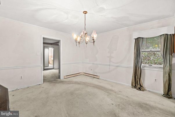 Chandelier, Empty room, Interior