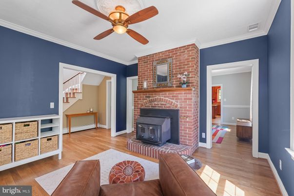Fireplace, Interior, Living room, Stone Walls, Wood Texture Flooring