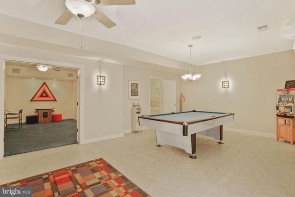 Billiard Table, Game Room, Interior, Pendant Lights