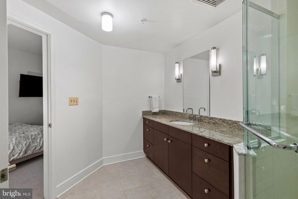 Bathroom, Dual Sink Vanities, Glass Shower, Interior