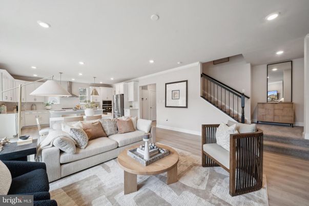 Interior, Kitchen, Living room, Pendant Lights, Recessed Lighting, Stainless Steel Appliances, Wood Texture Flooring