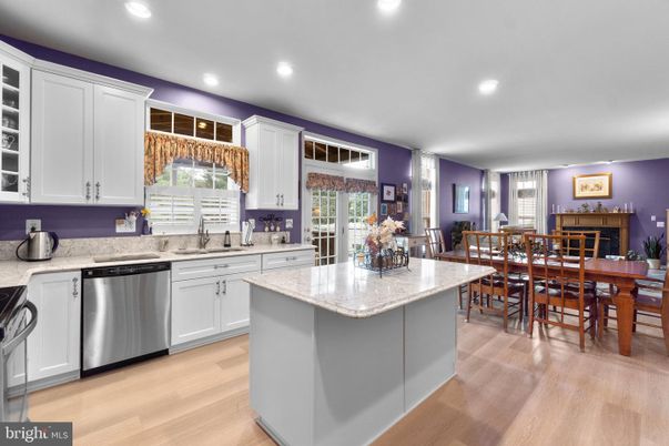 Dining room, Interior, Kitchen, Recessed Lighting, Stainless Steel Appliances, Wood Texture Flooring