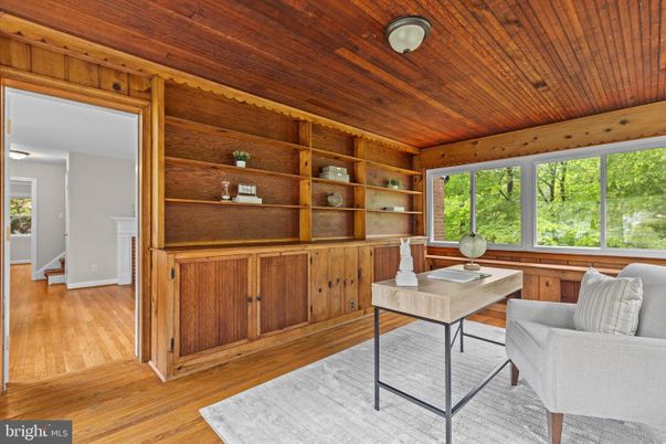 Home Office, Interior, Wooden Ceilings, Wood Texture Flooring, Wooden Walls