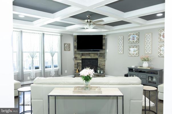 Fireplace, Interior, Living room, Recessed Lighting