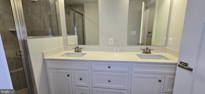 Bathroom, Dual Sink Vanities, Glass Shower, Interior