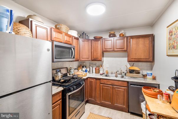 Interior, Kitchen, Wood Texture Flooring