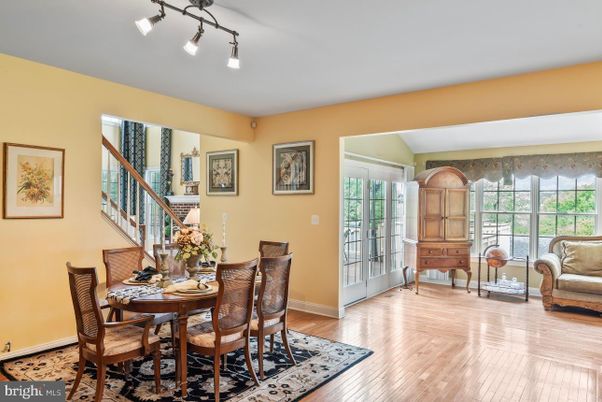 Dining room, Interior, Wood Texture Flooring