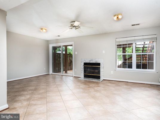Empty room, Fireplace, Interior