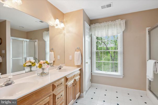 Bathroom, Dual Sink Vanities, Glass Shower, Interior