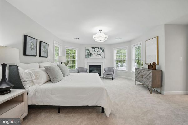 Bedroom, Fireplace, Interior
