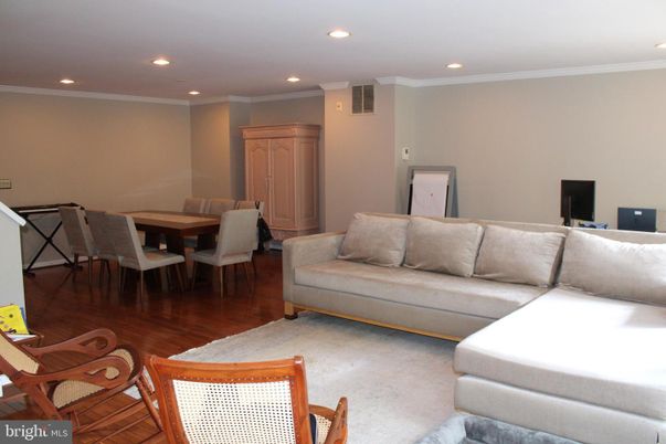 Dining room, Interior, Living room, Recessed Lighting, Wood Texture Flooring