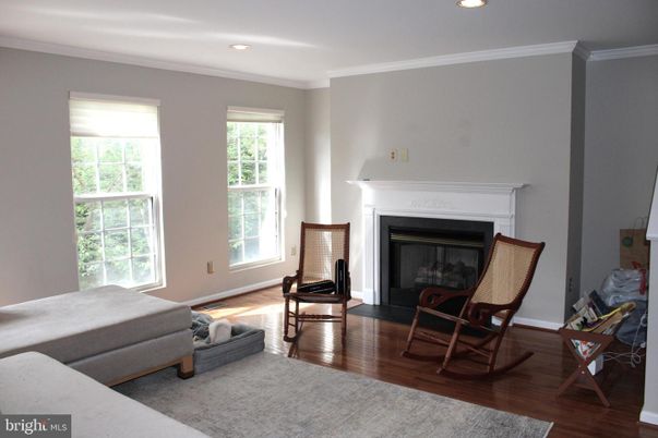 Fireplace, Interior, Recessed Lighting, Wood Texture Flooring