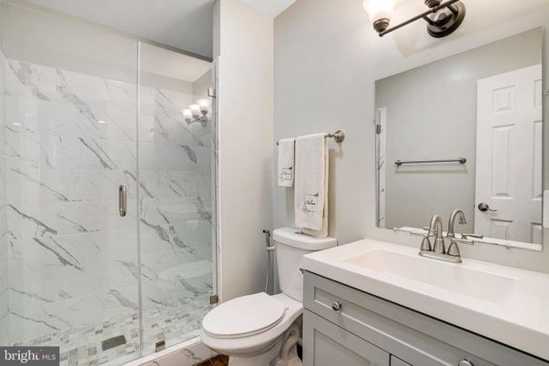 Bathroom, Glass Shower, Interior, Marble Walls