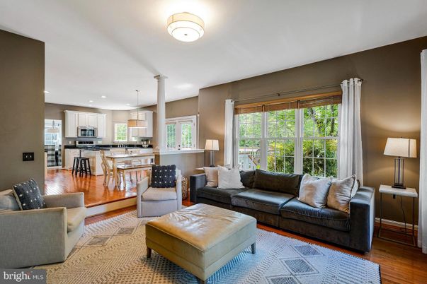 Interior, Kitchen, Living room, Pendant Lights, Recessed Lighting, Stainless Steel Appliances, Wood Texture Flooring