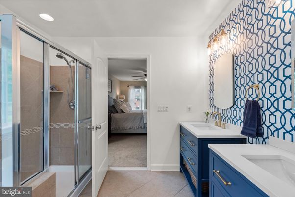 Bathroom, Bedroom, Dual Sink Vanities, Glass Shower, Interior, Recessed Lighting