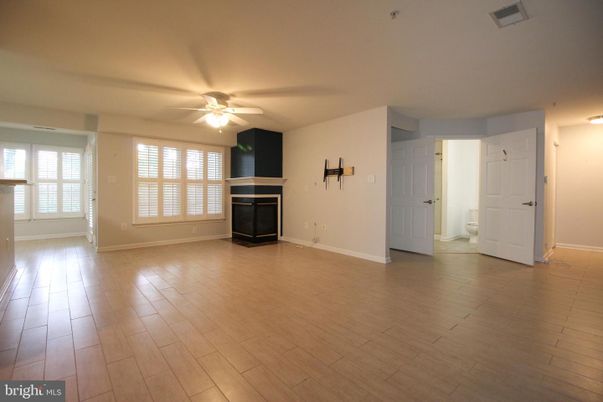 Empty room, Fireplace, Interior, Wood Texture Flooring