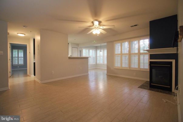 Empty room, Fireplace, Interior, Wood Texture Flooring