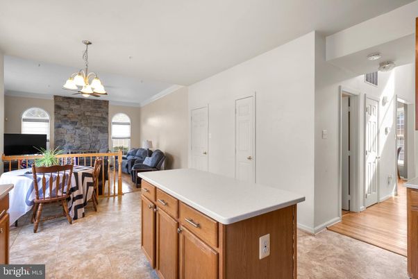Dining room, Interior, Pendant Lights, Stone Walls, Wood Texture Flooring