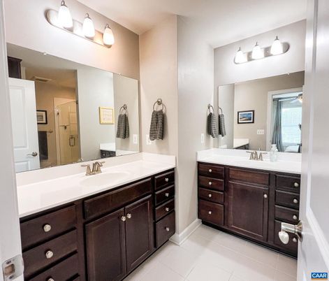 Bathroom, Dual Sink Vanities, Glass Shower, Interior