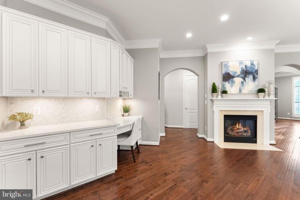 Fireplace, Interior, Recessed Lighting, Wood Texture Flooring