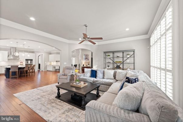 Dining room, Interior, Kitchen, Living room, Pendant Lights, Recessed Lighting, Wood Texture Flooring
