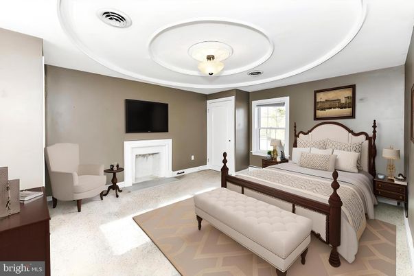 Bedroom, Fireplace, Interior