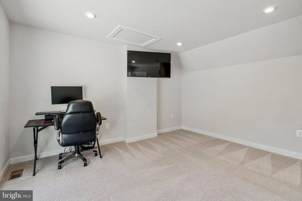 Home Office, Interior, Recessed Lighting