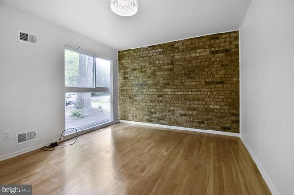 Empty room, Interior, Stone Walls, Wood Texture Flooring