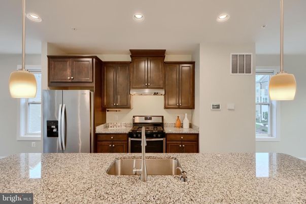 Interior, Kitchen, Pendant Lights, Recessed Lighting, Stainless Steel Appliances