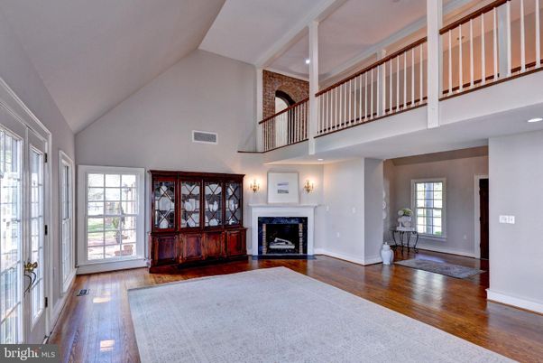 Fireplace, Interior, Recessed Lighting, Wood Texture Flooring