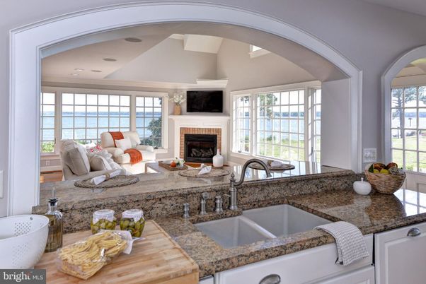 Fireplace, Interior, Living room, Recessed Lighting, Water