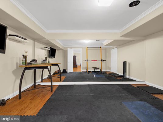 Fitness Equipment, Interior, Wood Texture Flooring