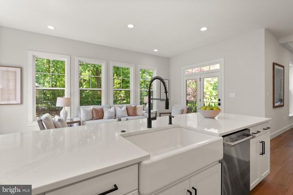 Interior, Kitchen, Living room, Recessed Lighting, Stainless Steel Appliances, Wood Texture Flooring