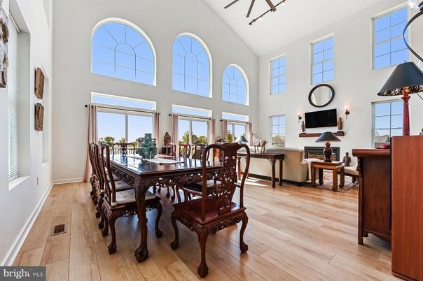 Dining room, Interior, Wood Texture Flooring