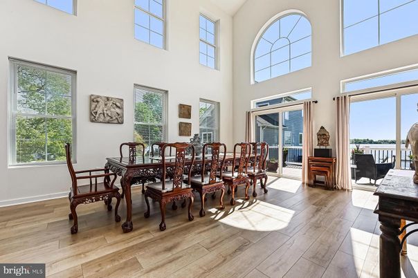 Dining room, Interior, Wood Texture Flooring