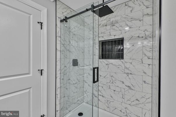 Bathroom, Glass Shower, Interior, Marble Walls